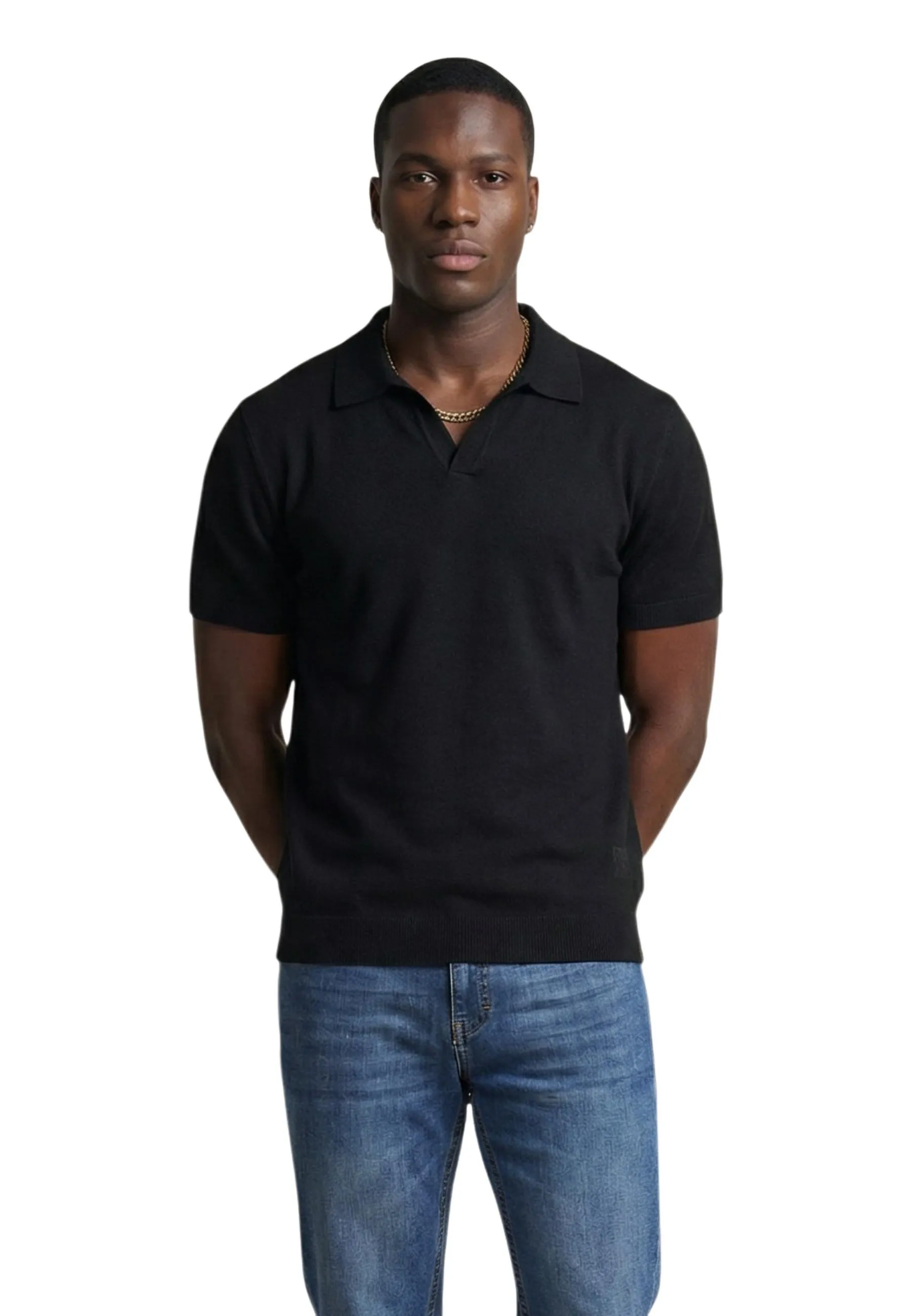 Yos Herren Polo Schwarz 517078