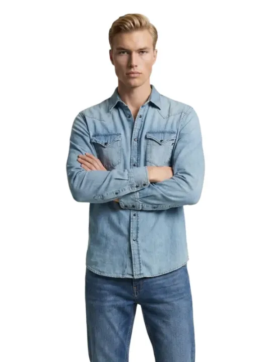 Replay Herren Hemd Azurblau | online kaufen