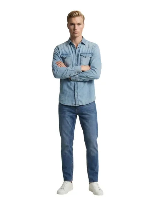 Replay Herren Hemd Azurblau | online kaufen