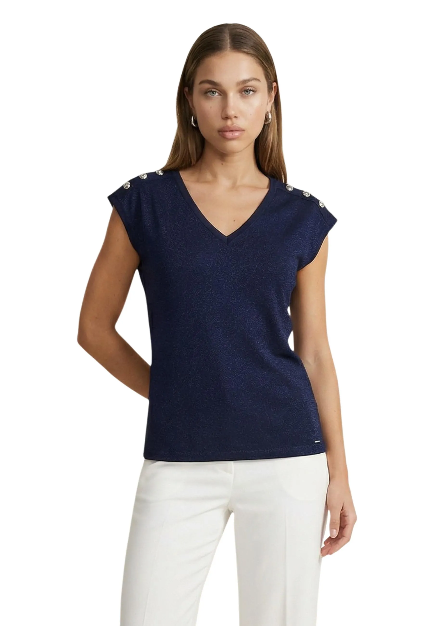 Morgan De Toi Damen Top Blau 517619
