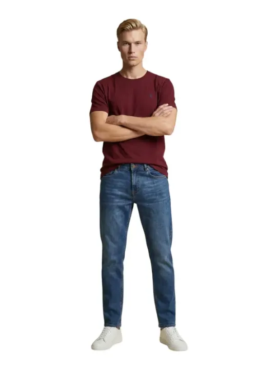 U.s. Polo Assn. Herren T-Shirt Bordeaux | online kaufen