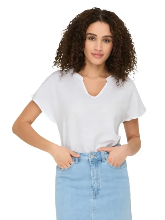 Jacqueline De Yong Damen Bluse Weiß | online kaufen