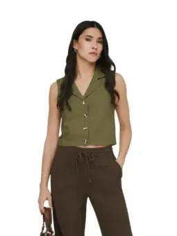 Jacqueline De Yong Damen Weste Grün | online kaufen