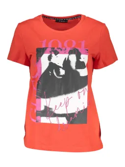 GUESS JEANS Damen Kurzarm-T-Shirt Rot | online kaufen