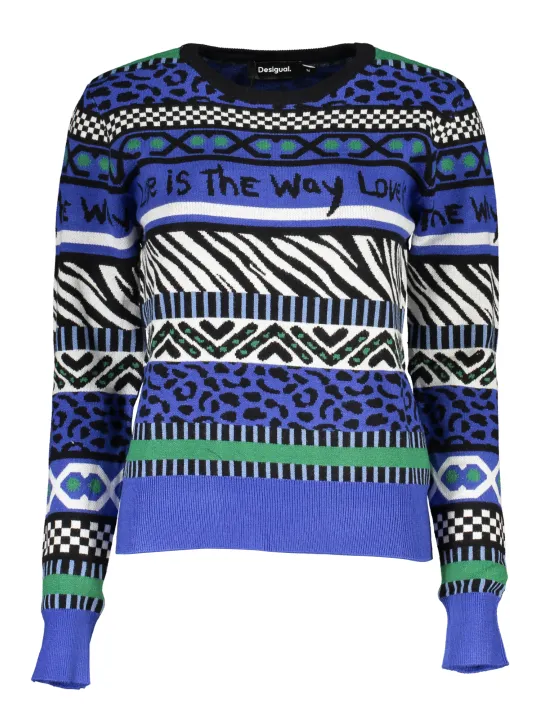 Desigual Damen Pullover Blau mieten | Flex-Fashion Verleih