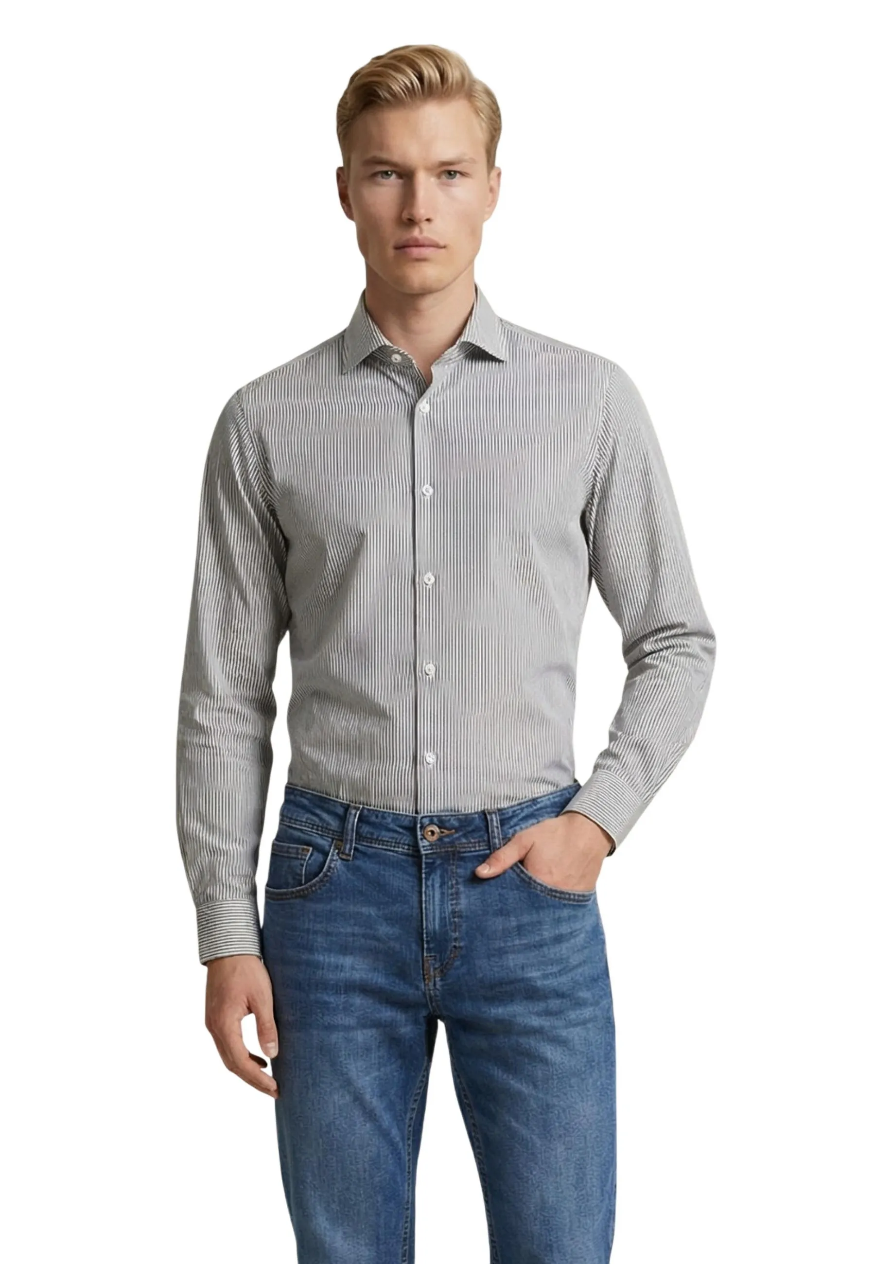 Yos Herren Hemd Braun 517064