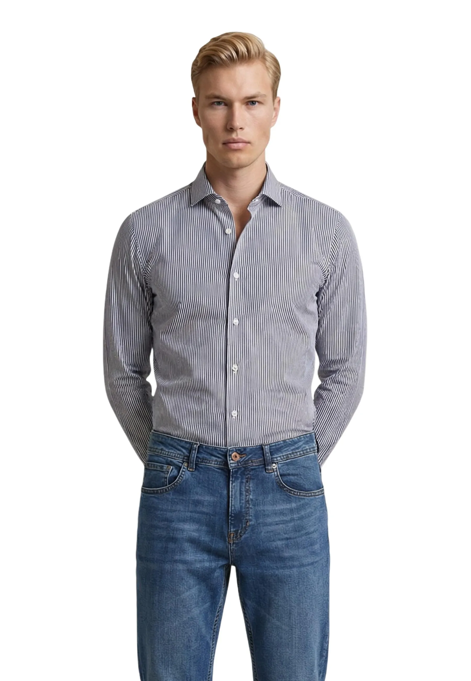 Yos Herren Hemd Blau 517063