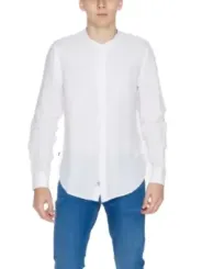 Weißes Blauer 473983 Hemd Detailaufnahme