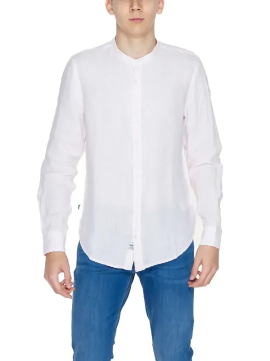 Weißes Blauer 473983 Hemd Detailaufnahme