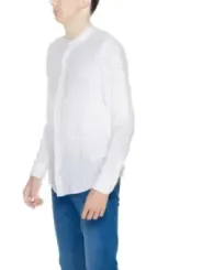 Weißes Hemd mit Mandarin-Kragen