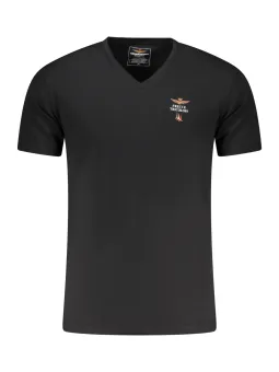 AERONAUTICA MILITARE Herren Outdoor-T-Shirt Schwarz