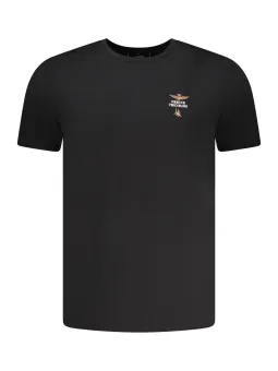 AERONAUTICA MILITARE Herren Outdoor-T-Shirt Schwarz