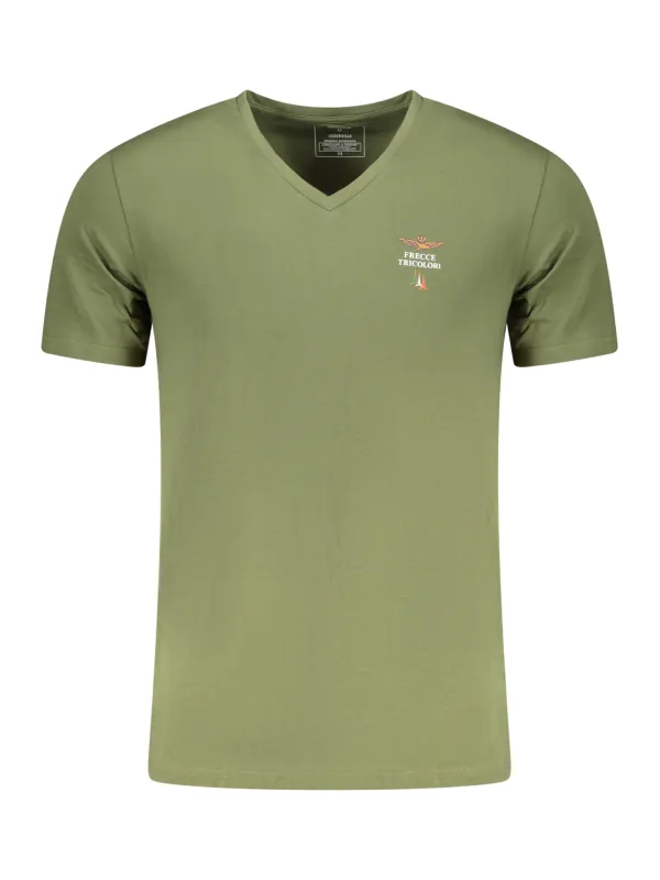 Grünes AERONAUTICA MILITARE Herren T-Shirt leihen - Flex-Fashion