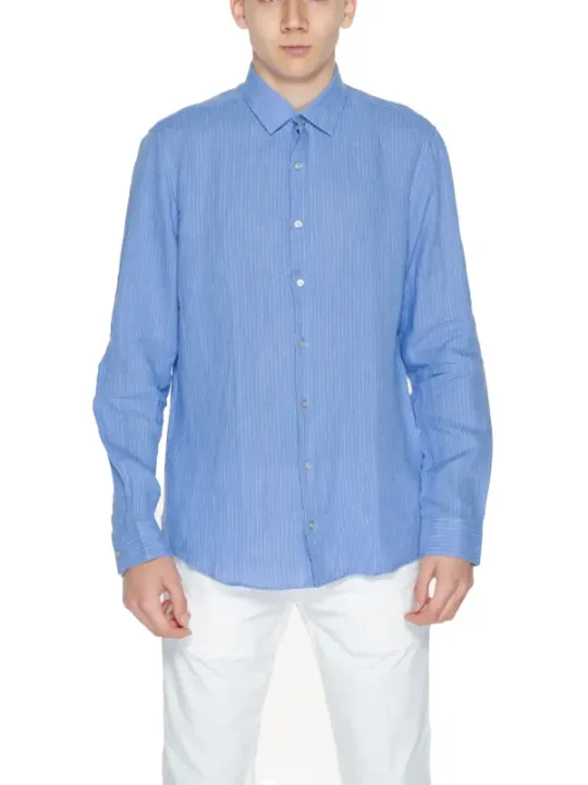 Hellblaues gestreiftes Hemd von Calvin Klein