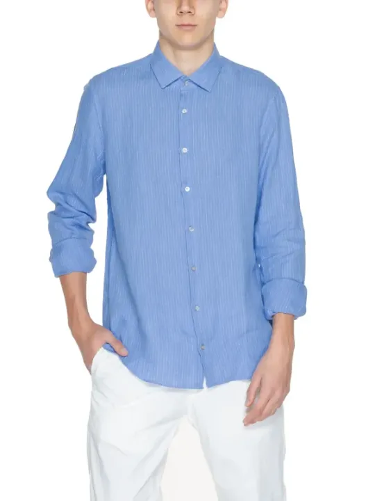 Gestreifenes blaues Calvin Klein Hemd