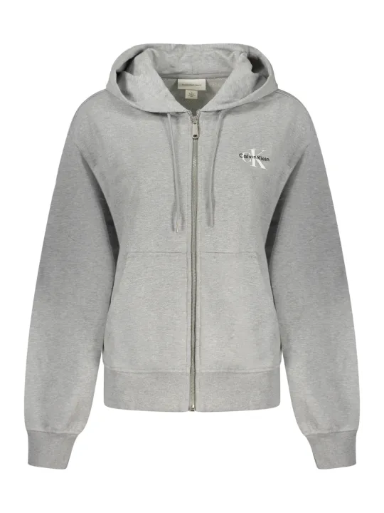 Calvin Klein Damen Kapuzen-Sweatshirt Grau mieten | Flex-Fashion