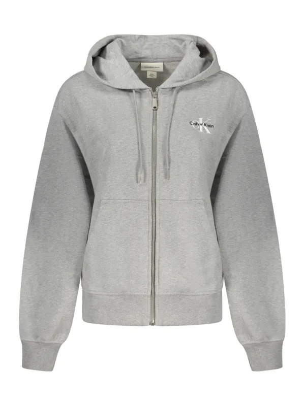 Calvin Klein Damen Kapuzen-Sweatshirt Grau mieten | Flex-Fashion