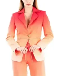 Roter Ombre-Blazer tailliertes Frauenmodell