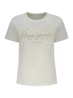 Pepe Jeans Damen T-Shirt XS Weiß mieten bei Flex-Fashion
