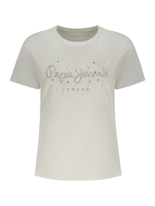 Pepe Jeans Damen T-Shirt XS Weiß mieten bei Flex-Fashion