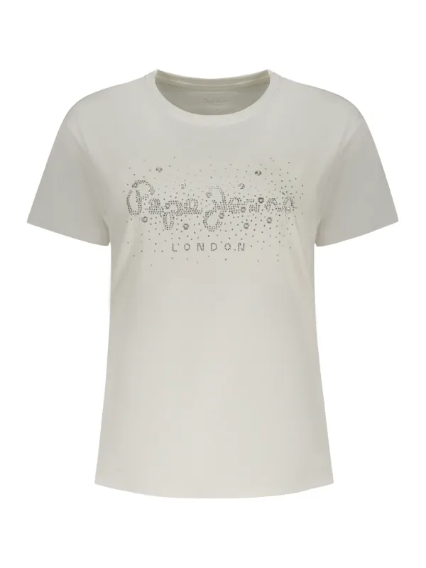 Pepe Jeans Damen T-Shirt XS Weiß mieten bei Flex-Fashion