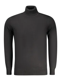 COVERI MOVING Herren ROLLKNOPFPULLOVER Schwarz