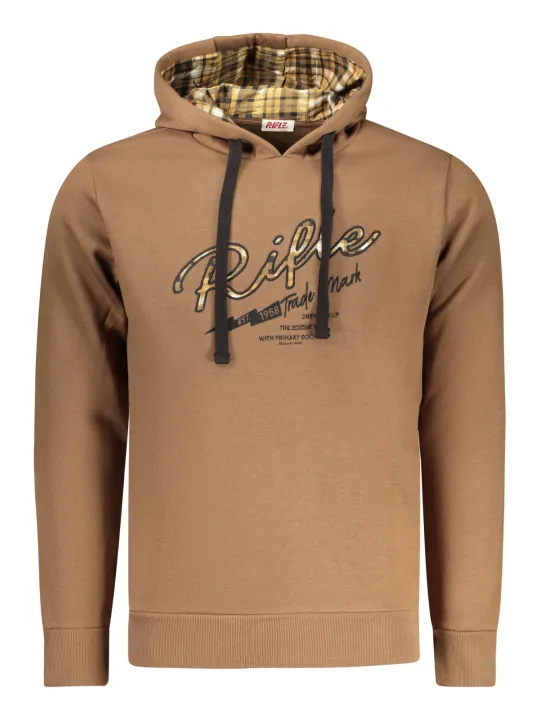 Brauner RIFLE Herren Hoodie mieten - Flex-Fashion Verleih