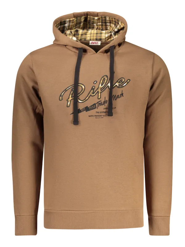 Brauner RIFLE Herren Hoodie mieten - Flex-Fashion Verleih
