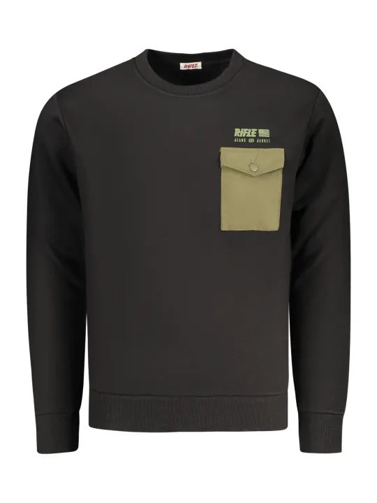 RIFLE Herren Sweatshirt Schwarz mieten | Flex-Fashion Verleih