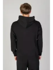 Schwarzer Kapuzenpullover mit Grafikdruck