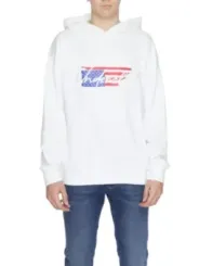 Junge trägt Underclub Kapuzenpullover weiß