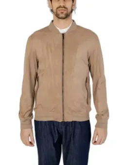 Tan Herren Bomberjacke schlank geschnitten