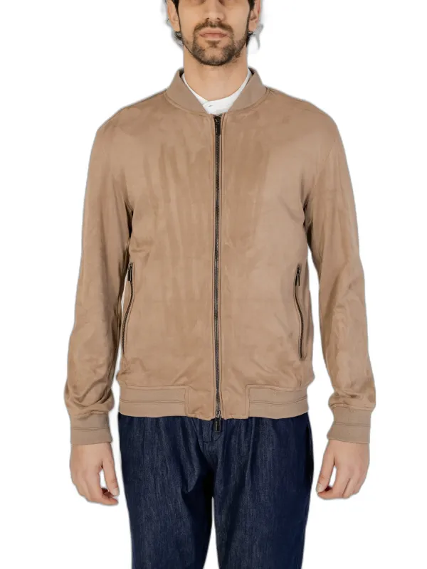 Tan Herren Bomberjacke schlank geschnitten