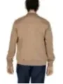 Tan Nylon Jacke Herren Rückenansicht