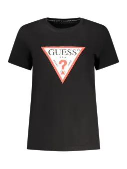GUESS JEANS Damen T-Shirt Schwarz | online kaufen