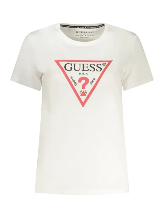 GUESS JEANS Damen T-Shirt Weiß XL mieten bei Flex-Fashion