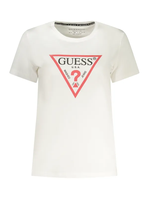 GUESS JEANS Damen T-Shirt Weiß XL mieten bei Flex-Fashion