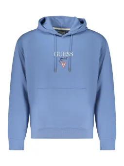 GUESS JEANS Herren KAPUZEN-SWEATSHIRT Hellblau