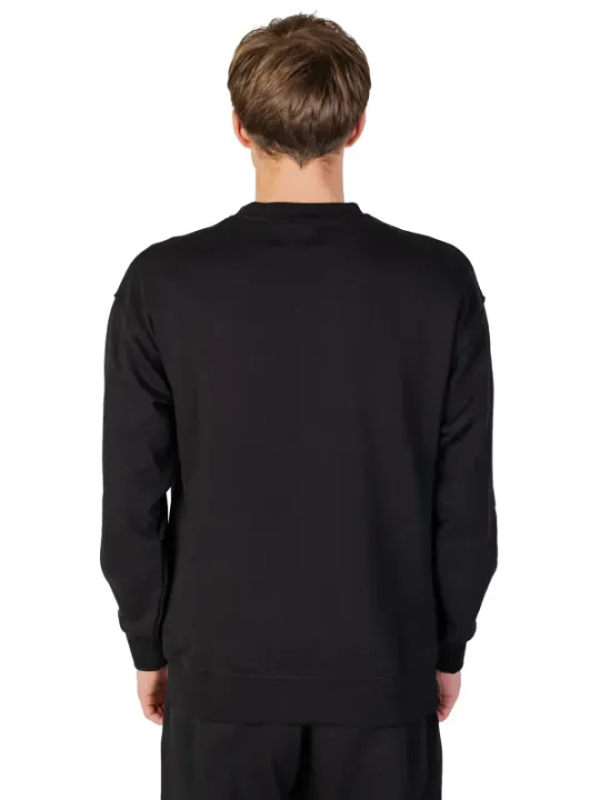 Schwarzes Herren Langarmshirt Baumwolle