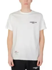 Weißes Baumwoll-T-Shirt mit Logos