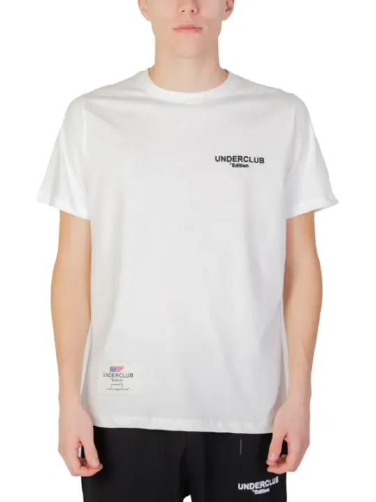 Weißes Baumwoll-T-Shirt mit Logos