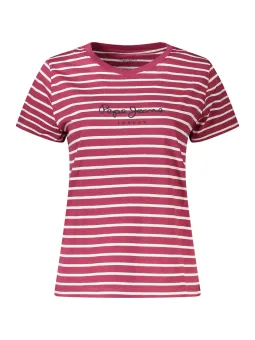 Pepe Jeans Damen T-Shirt Violett mieten bei Flex-Fashion