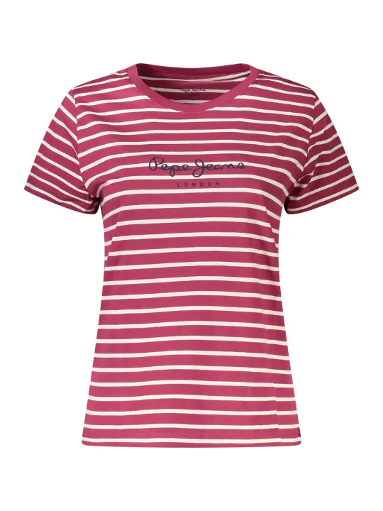 Pepe Jeans Damen Kurzarm-T-Shirt Violett | online kaufen