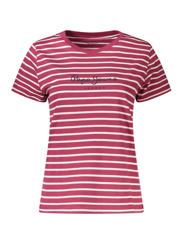 Pepe Jeans Damen Kurzarm-T-Shirt Violett | online kaufen