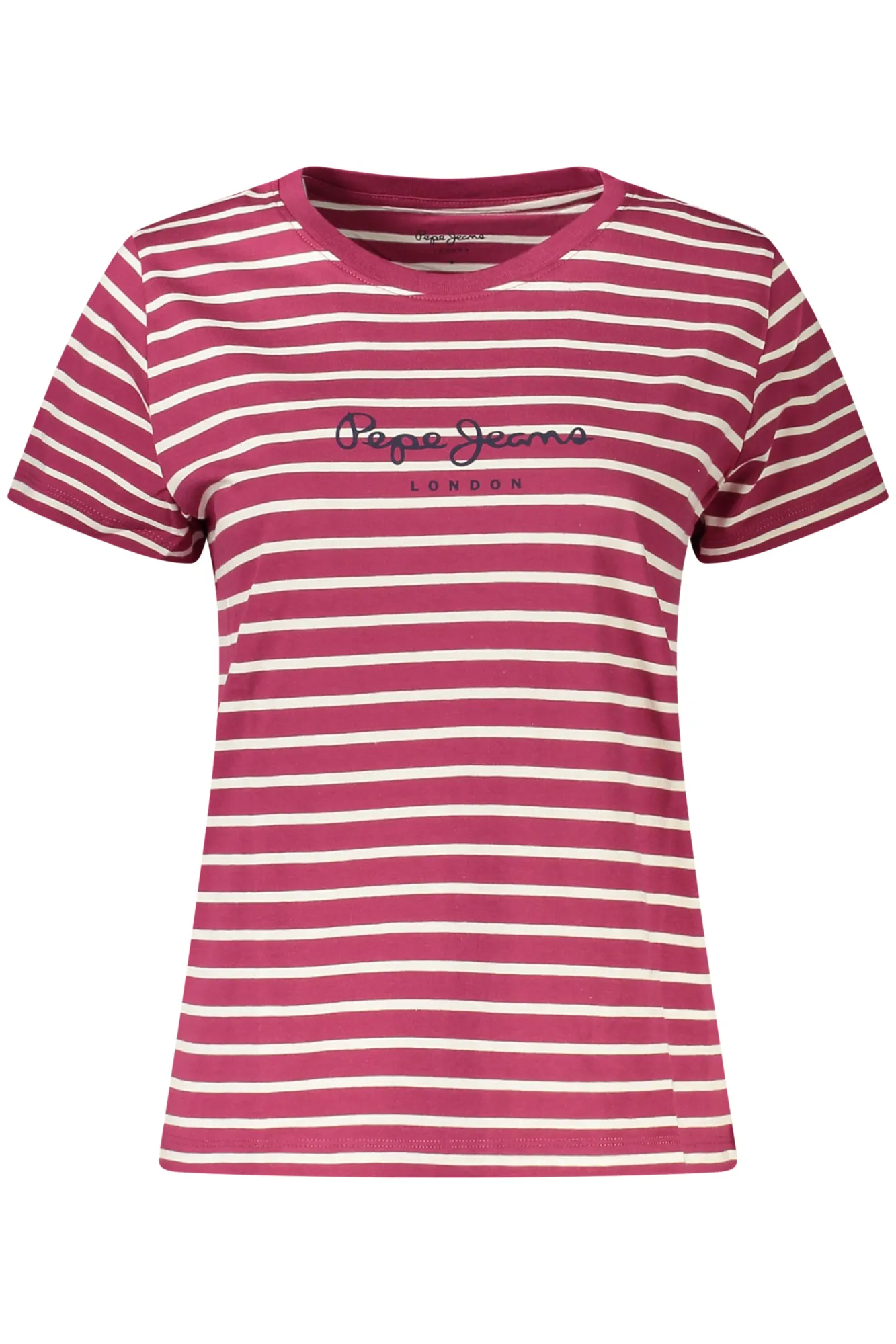 Damen Kurzarm-T-Shirt Violett PL5000124MAESTRIPED_VI398