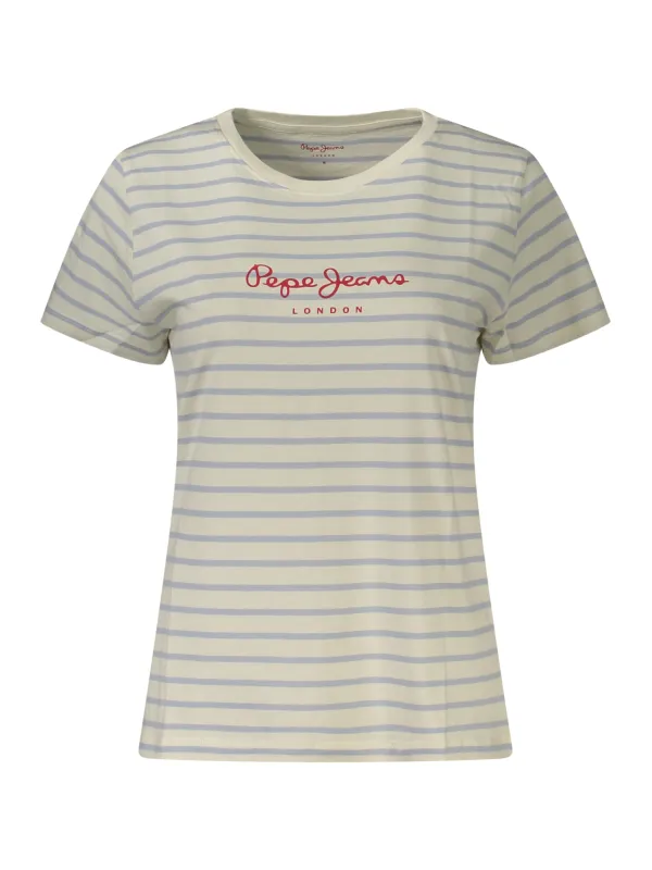 Pepe Jeans Damen Kurzarm-T-Shirt Weiß | online kaufen