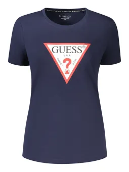 GUESS Damen T-Shirt Blau mieten | Flex-Fashion Verleih