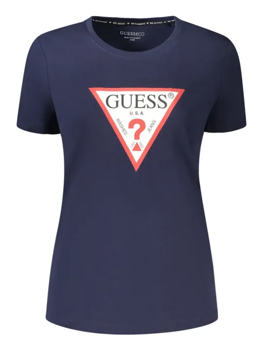 GUESS Damen T-Shirt Blau mieten | Flex-Fashion Verleih