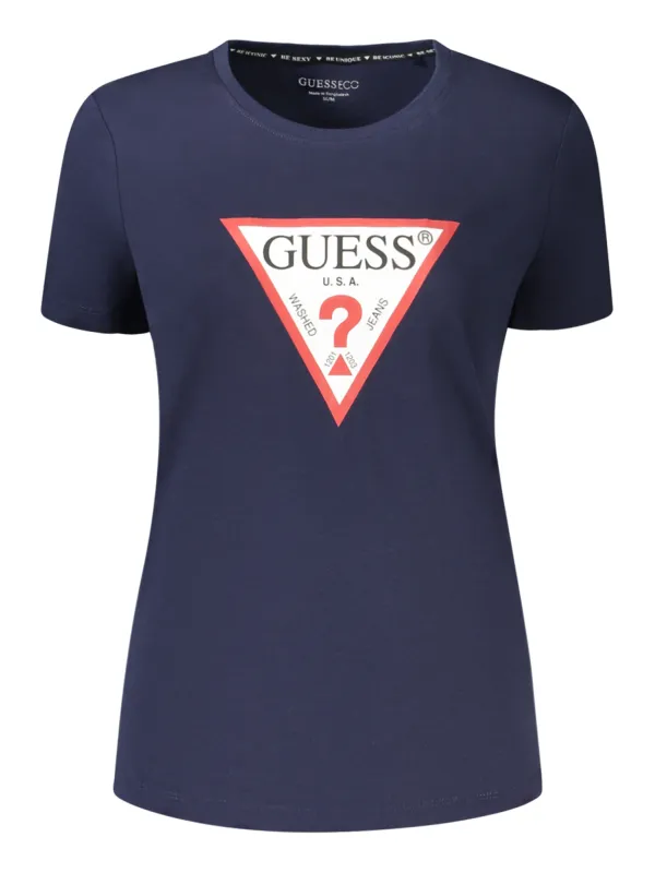 GUESS Damen T-Shirt Blau mieten | Flex-Fashion Verleih