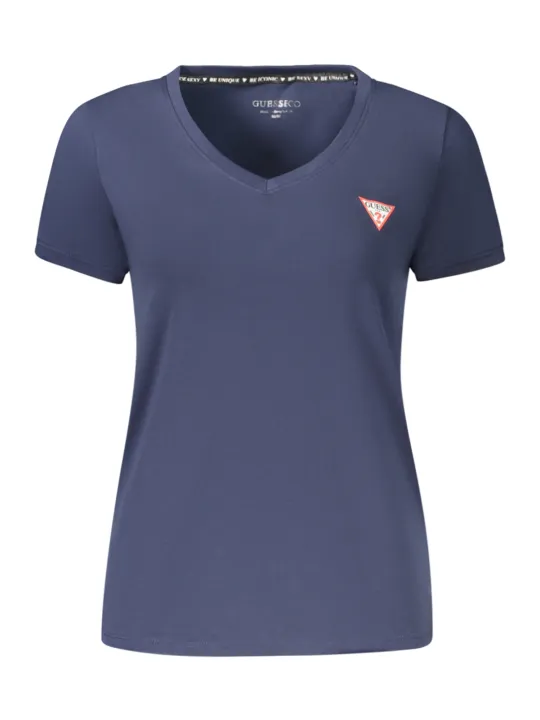 GUESS JEANS Damen Kurzarm-T-Shirt Blau | online kaufen